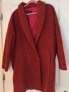Chepe’ Rust Blend Wool-Blend Coat Sz L